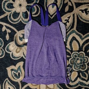 Lululemon athletic workout purple tank top sz 6